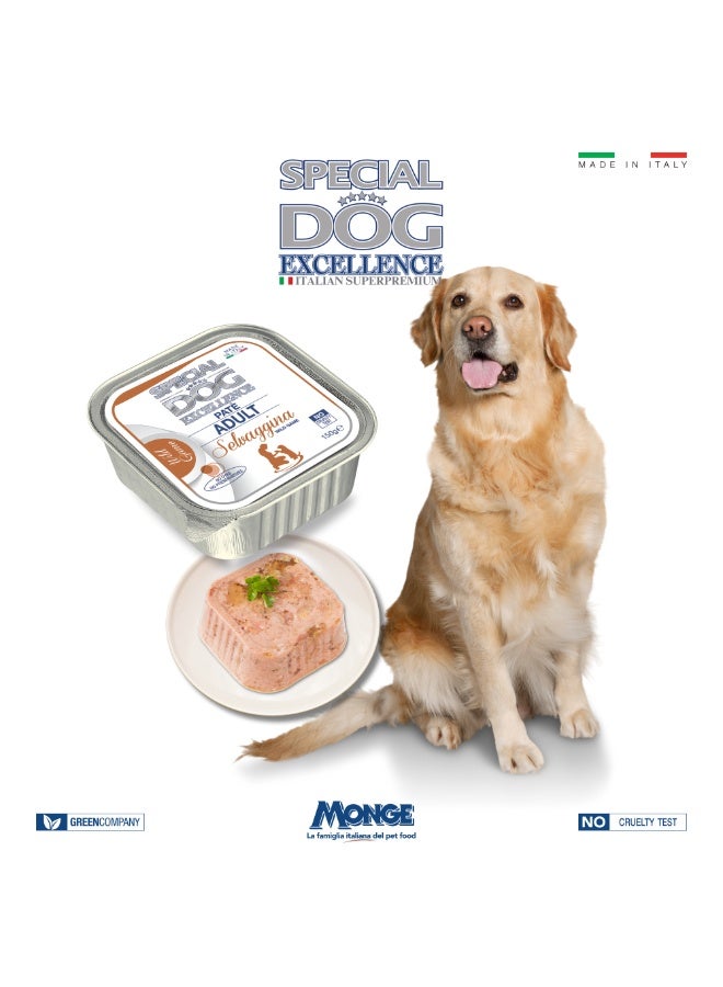 Monge Special Dog Excellence by Monge, Adult Dog Wet Food with Wild Game, Super Premium Complete Wet Dog Food, Patè in Alutray - Image 2